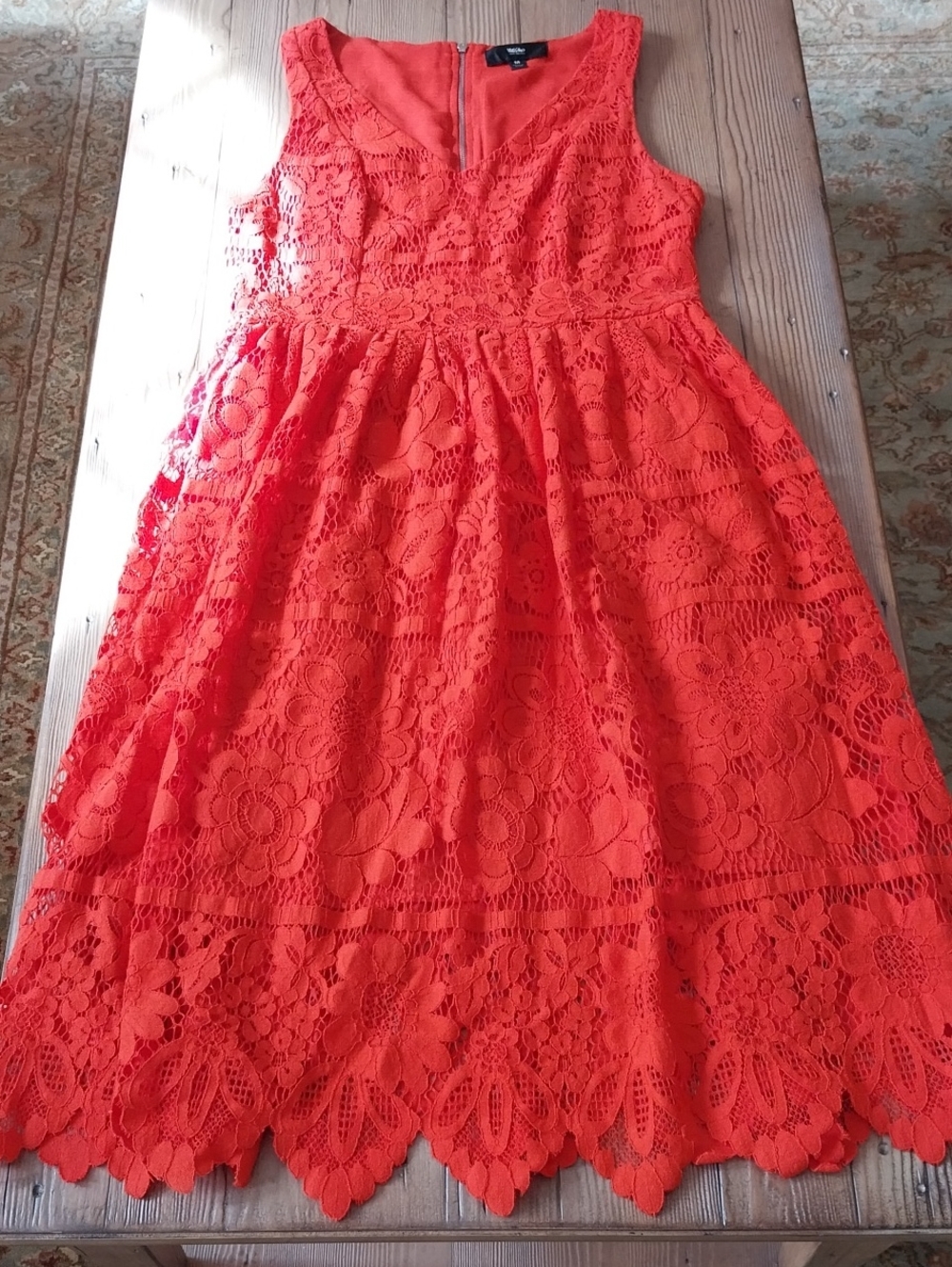Mossimo Red Lace Midi Dress